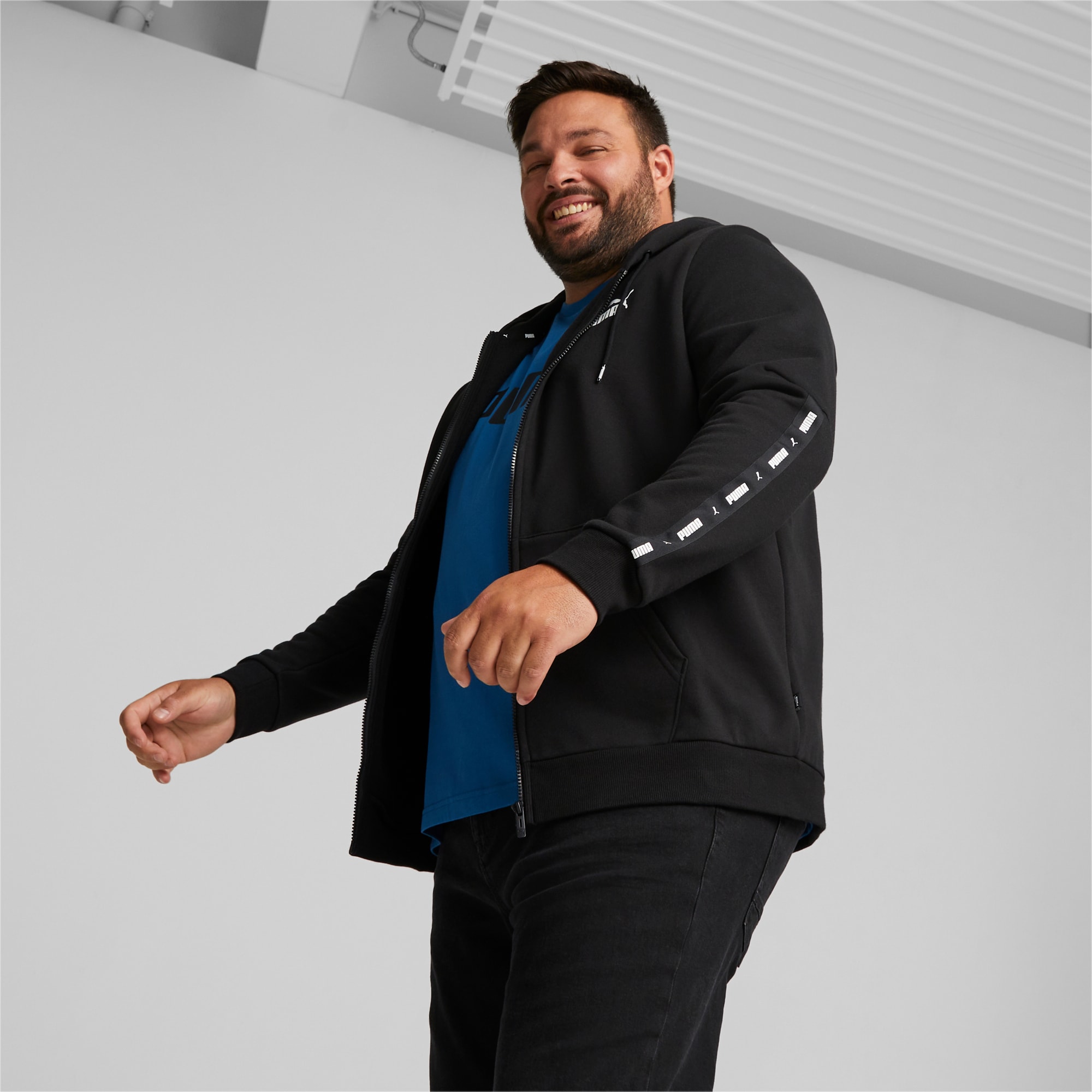 Puma tape full zip hoodie discount